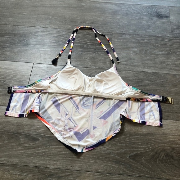 Trina Turk Handkerchief Halter Top Tankini Multicolor Floral Womens Size Small - Picture 5 of 8